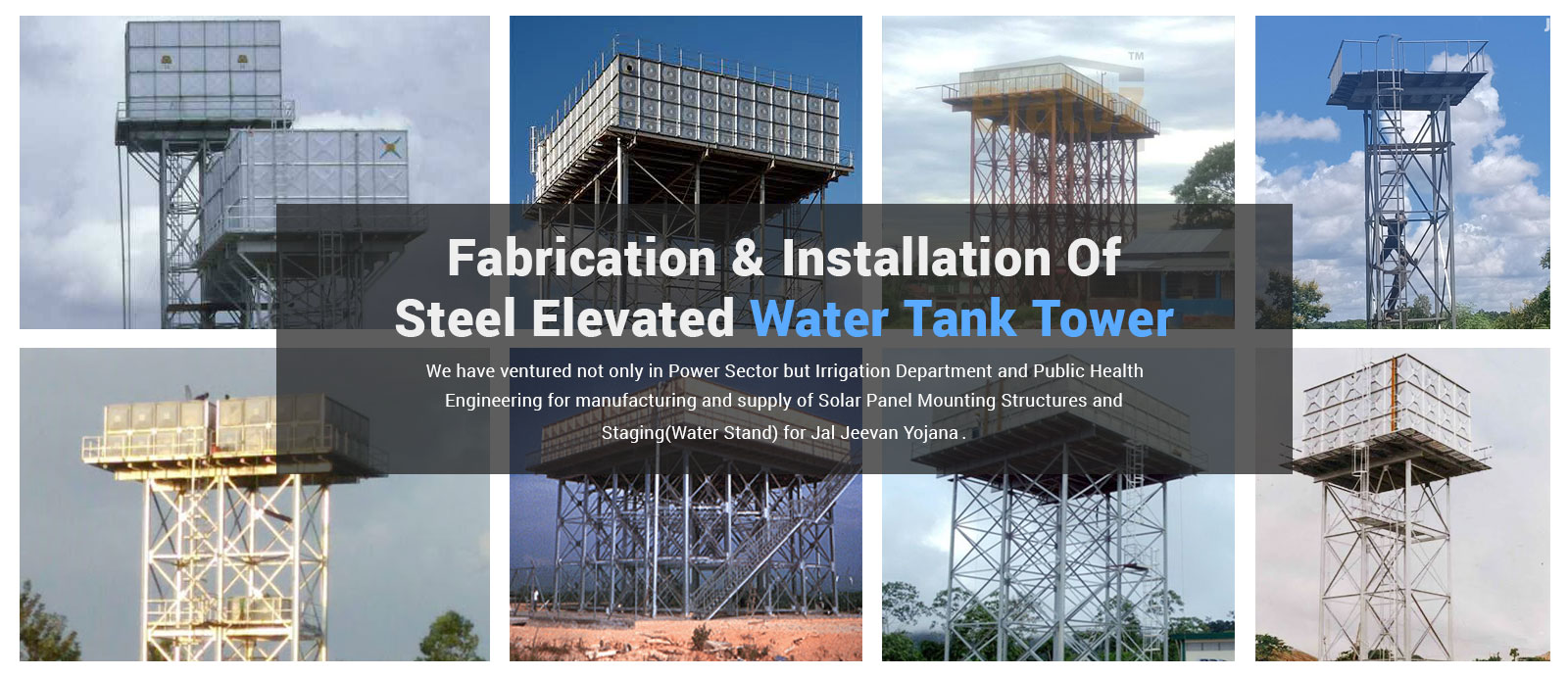 Fabrication & Installation Of Steel Elevated Water Tank Tower